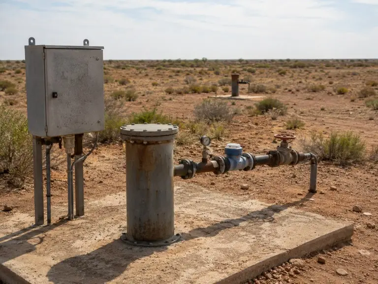 Brackish groundwater borehole and aquifer feed water for industrial RO systems