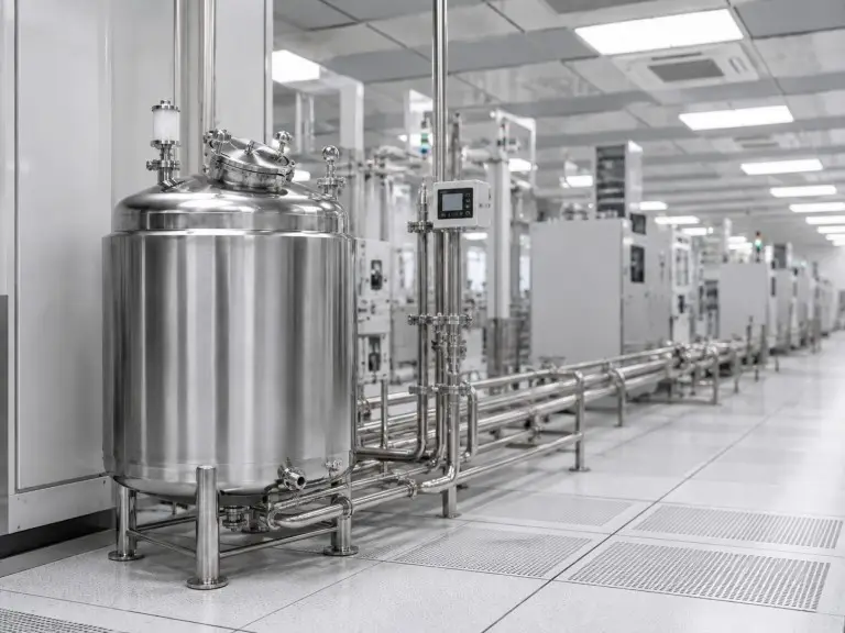 Electronics manufacturing cleanroom - industrial DI water supply station