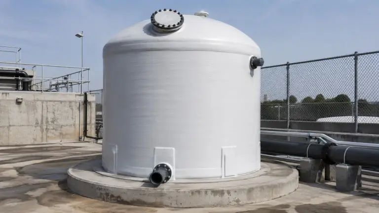 FRP fiberglass water tank for outdoor industrial water treatment service