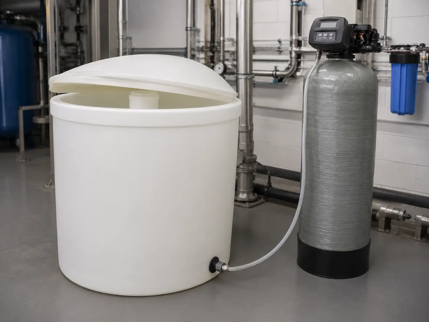 PE brine salt tank for water softener regeneration system