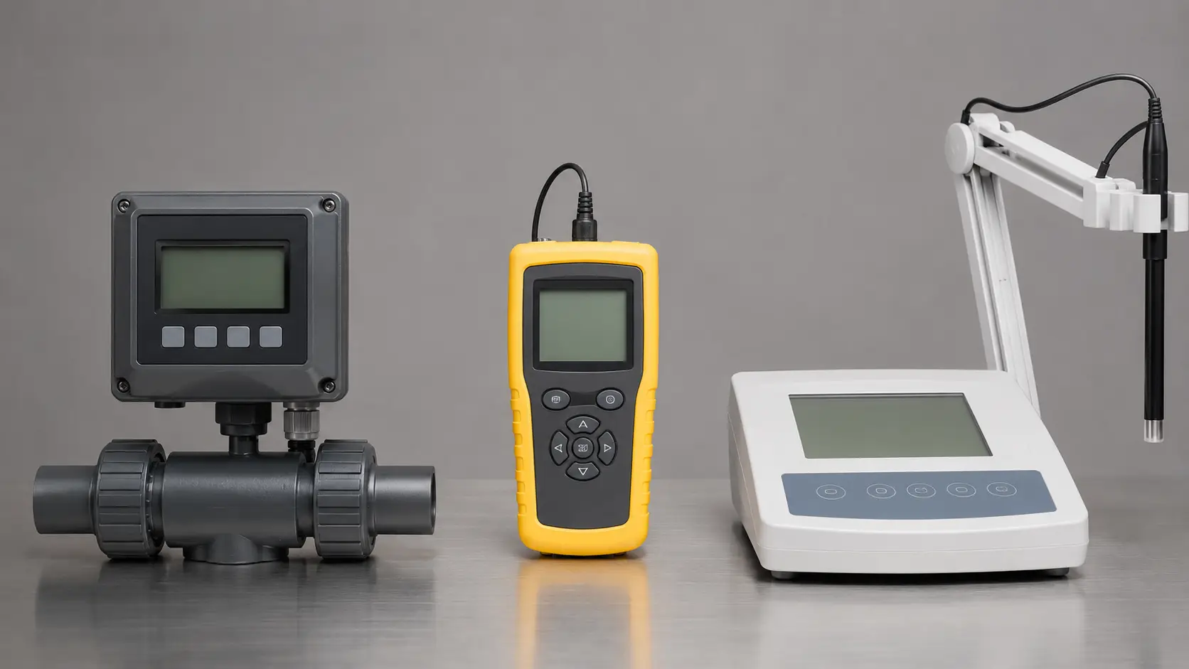 Online portable and benchtop water quality instruments side by side