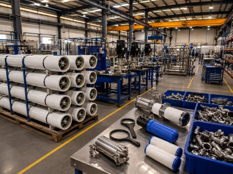 RO membranes, high-pressure pumps, control valves and water treatment replacement parts