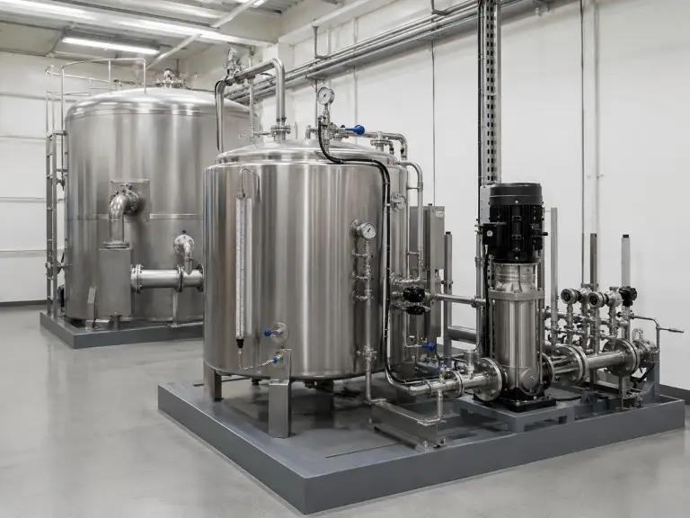 Raw water intermediate storage tank for RO pre-treatment buffering