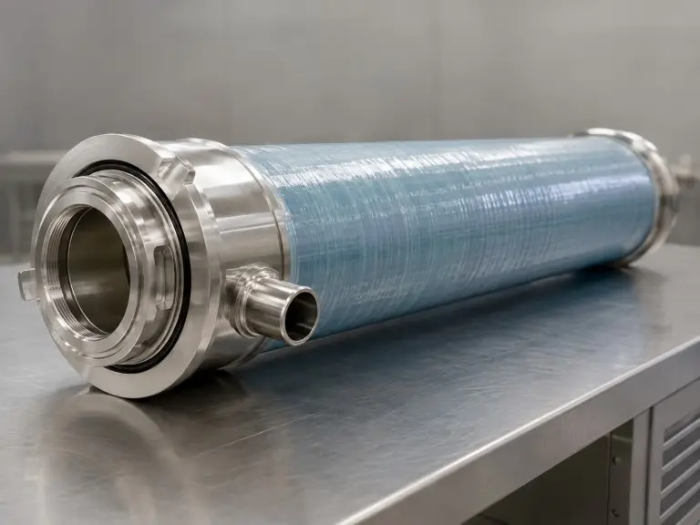 FRP RO membrane pressure vessel with stainless steel end connectors