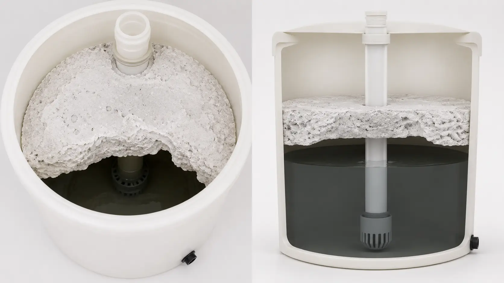 Salt bridge in brine tank causing failed regeneration - hardened NaCl crust above water line