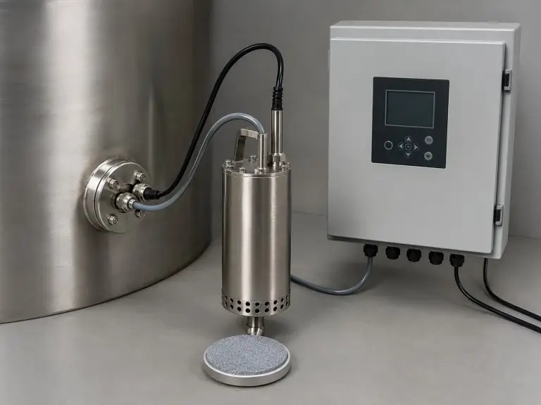 Built-in WTS tank sterilizer with submersible unit and control cabinet