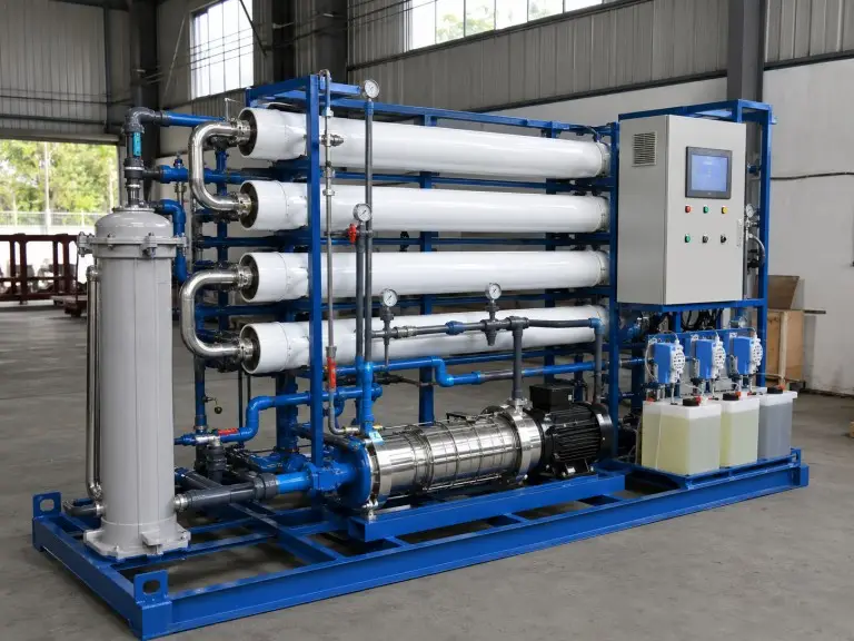 Brackish water reverse osmosis system for groundwater and well water desalination