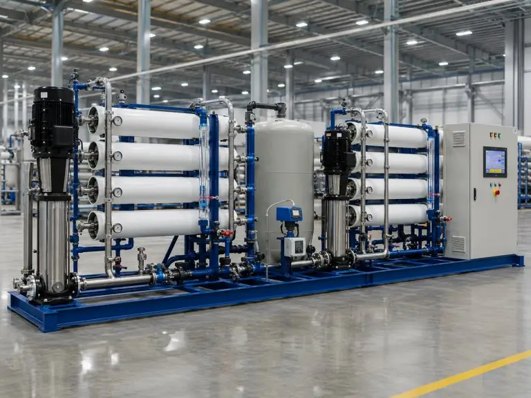 Two-stage double-pass reverse osmosis membrane skid for high-purity permeate production
