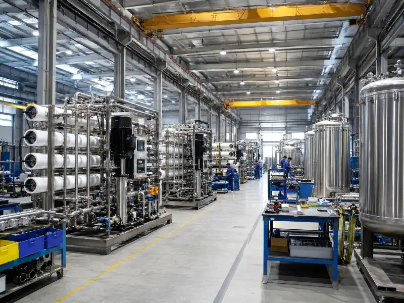 Hiju 21,000 sqm production workshop with water treatment equipment assembly