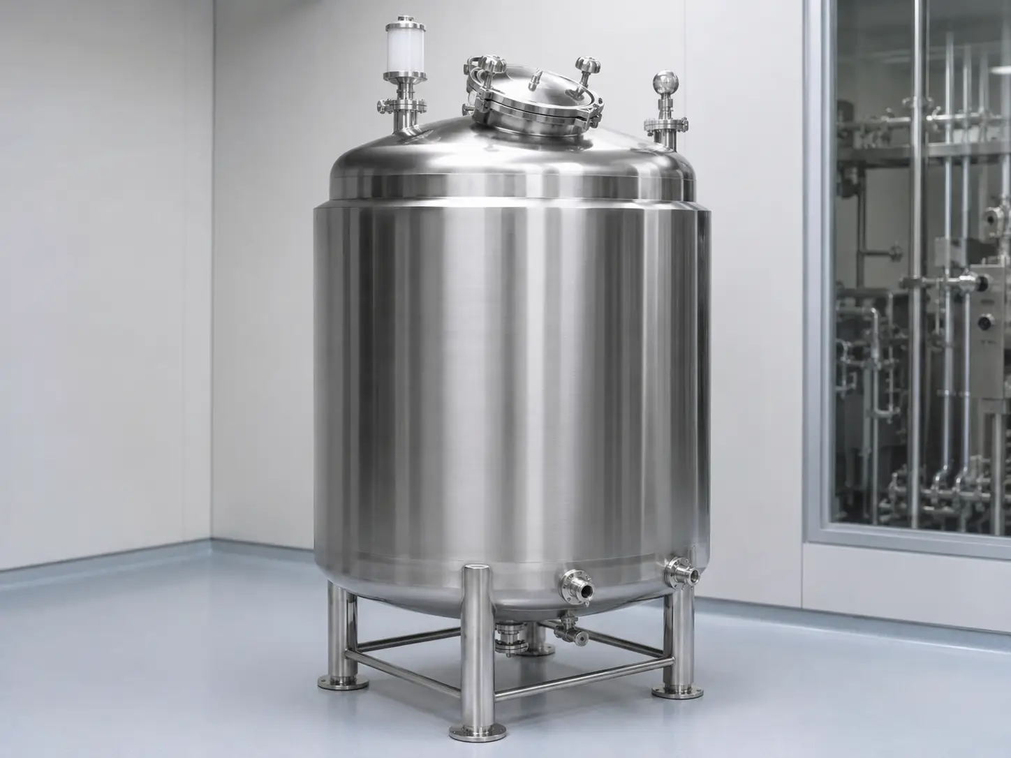 Pure water storage tank for RO system product water in pharmaceutical plant