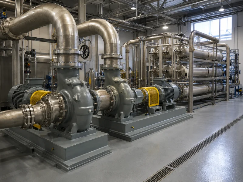High-pressure pump skid and energy recovery devices that drive most of a desalination plant's running cost